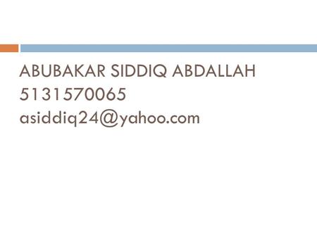 ABUBAKAR SIDDIQ ABDALLAH 5131570065