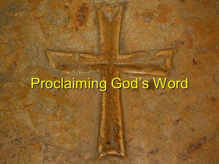 Proclaiming God’s Word. Overview  Opening ritual  Reverence  Jesus’ use of Parables  Listening and Responding to the Word of God  Divine Revelation.