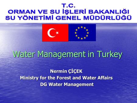 Water Management in Turkey