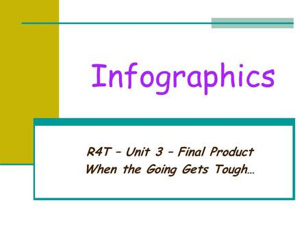 Infographics R4T – Unit 3 – Final Product When the Going Gets Tough…