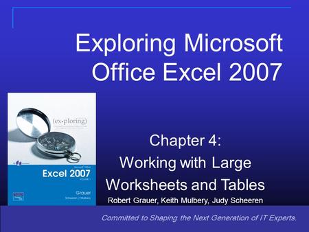 Copyright © 2010 Pearson Education, Inc. Publishing as Prentice Hall. 1 1 Copyright © 2008 Prentice-Hall. All rights reserved. Committed to Shaping the.