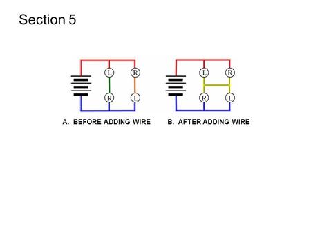 Section 5 A. BEFORE ADDING WIRE B. AFTER ADDING WIRE.