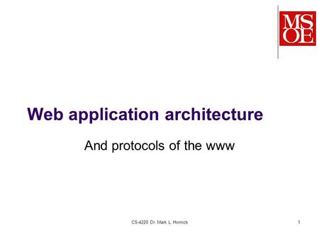 Web application architecture