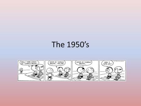 The 1950’s. Rise of Modern America Credit Cards! Color TVs!! McDonalds!!! Jet Flight!!!! Need a hint?