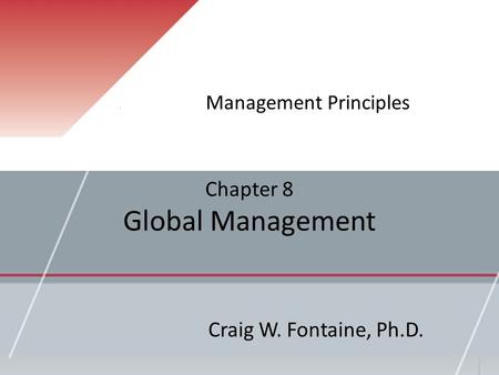 Chapter 8 Global Management