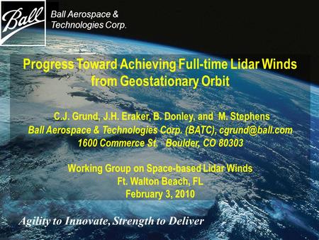 Ball Aerospace & Technologies Corp.