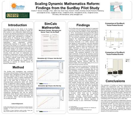 This poster reports on the efforts of the SunBay Digital Mathematics Project (SunBay) to create the links needed to use collaborative digital technology.