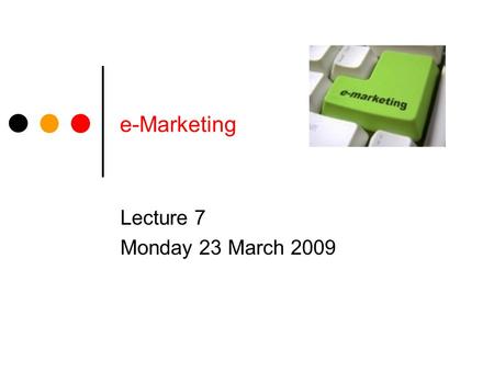 E-Marketing Lecture 7 Monday 23 March 2009. AB Associates Usability v Security.