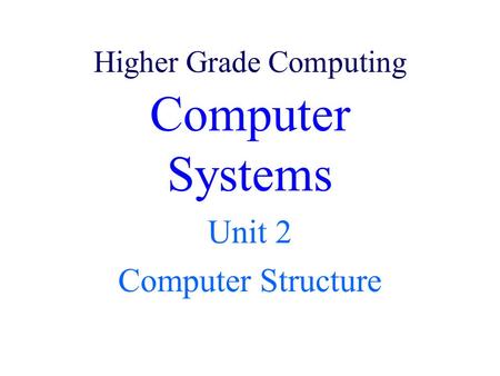 Higher Grade Computing