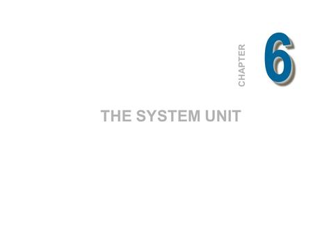 66 CHAPTER THE SYSTEM UNIT. 2 System Units in Microcomputers System Units (system cabinet):container that contain the electronic components of computer.