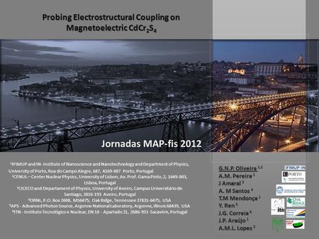 Probing Electrostructural Coupling on Magnetoelectric CdCr 2 S 4 1 IFIMUP and IN- Institute of Nanoscience and Nanotechnology and Department of Physics,