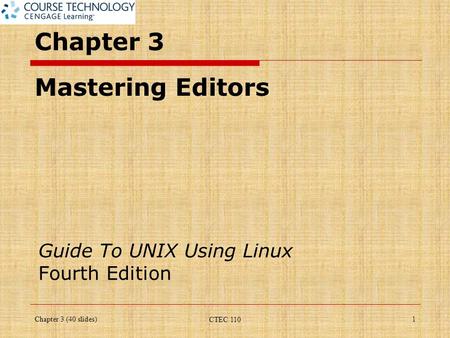 Chapter 3 Mastering Editors