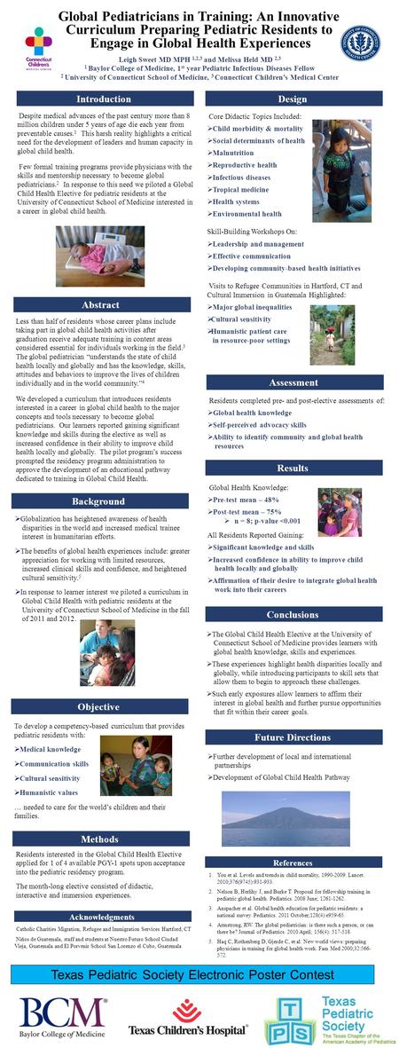 Introduction Despite medical advances of the past century more than 8 million children under 5 years of age die each year from preventable causes. 1 This.