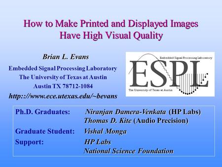 How to Make Printed and Displayed Images Have High Visual Quality