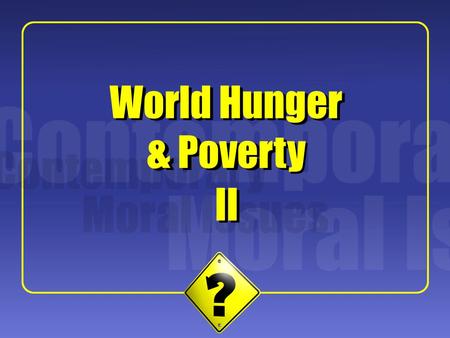 1 II World Hunger & Poverty. 2 Background Hit by a massive cyclone in 1970 killing up to half a million people – central government responded poorly.