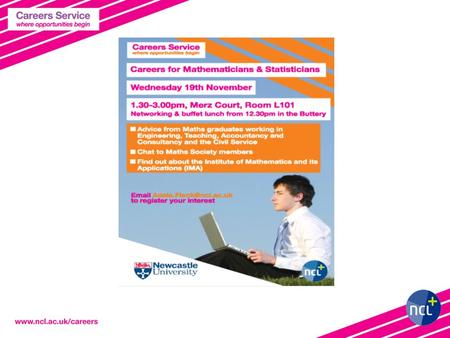 Why we here today…  To explore why your numeracy skills are so valued by employers.  To gain ‘insider advice’ from recent graduates & employers about.