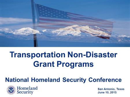 Transportation Non-Disaster Grant Programs