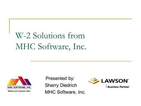 W-2 Solutions from MHC Software, Inc.