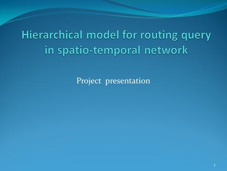 Project presentation 1. Agenda Motivation Problem Statement Related Work Proposed Solution Hierarchical routing theory 2.