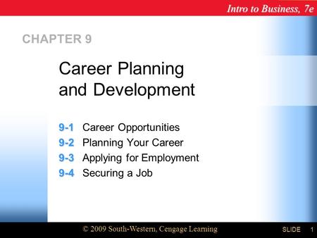 Career Planning and Development