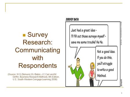 Survey Research: Communicating with Respondents