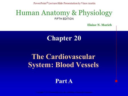 Human Anatomy & Physiology FIFTH EDITION Elaine N. Marieb PowerPoint ® Lecture Slide Presentation by Vince Austin Copyright © 2003 Pearson Education, Inc.