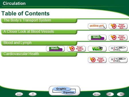 Table of Contents The Body’s Transport System