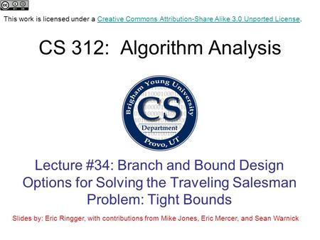 CS 312: Algorithm Analysis