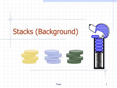 Trees1 Stacks (Background). Dr.Alagoz Trees2 Applications of Stacks Direct applications Page-visited history in a Web browser Undo sequence in a text.