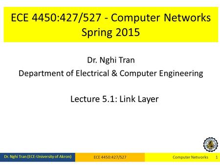 ECE 4450:427/527 - Computer Networks Spring 2015