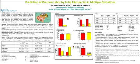 I. Hospital admissions II. Intervention result in relation to FFN III. Gestational age In relation to FFN IV. In relation to delivery V. Relation of delivery.