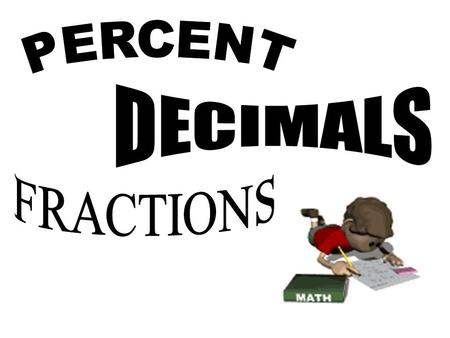 PERCENT DECIMALS FRACTIONS.