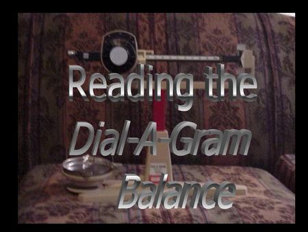 Before you start, remember to match the numbers on the Back of the Balance Bottom of the Pan Bottom of the Swing.