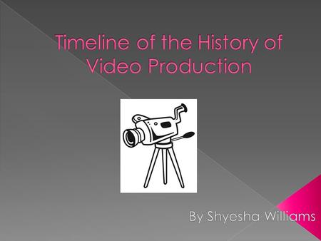 Timeline of the History of Video Production