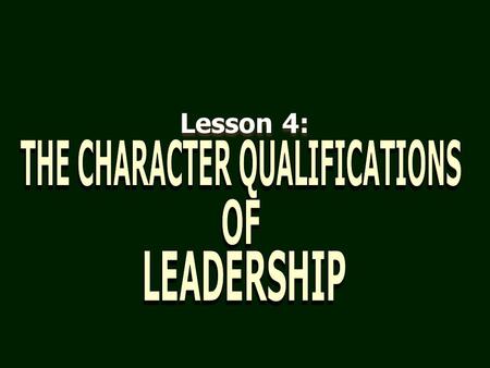 Lesson 4:. Do you know that the way you play chess reflects some of your character?