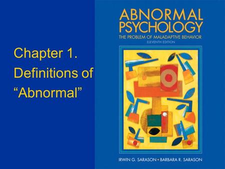 Chapter 1. Definitions of “Abnormal”