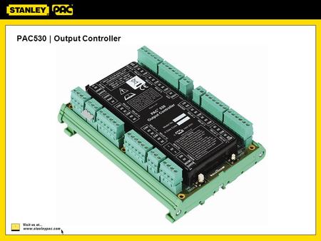 1 PAC530 | Output Controller. 2 The Output Controller (PAC530) provides the local connection on an RS-485 network between an Access and Alarm Server (PAC500)