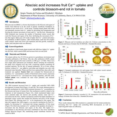 Sergio Tonetto de Freitas and Elizabeth J. Mitcham Department of Plant Sciences, University of California, Davis, CA 95616 USA