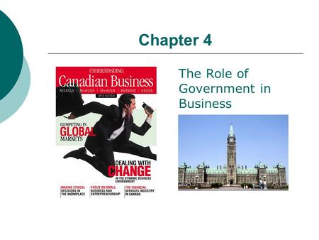 Chapter 4 The Role of Government in Business.