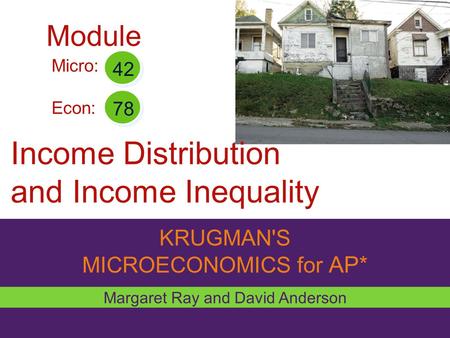 Income Distribution and Income Inequality