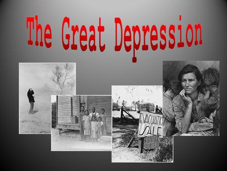 Main Causes of the Great Depression in the U.S. o Overproduction of business and farm goods in the United States. o Uneven distribution of wealth in the.