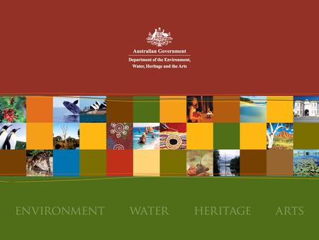 National Reserve System and non-marine aquatic ecosystems Presented by: Tim Bond Science Coordinator National Reserve System Section.