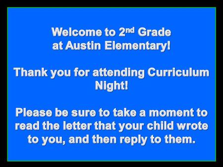 Video from the administrators, office staff and resource teachers Austin Elementary!