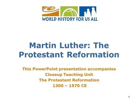 Martin Luther: The Protestant Reformation