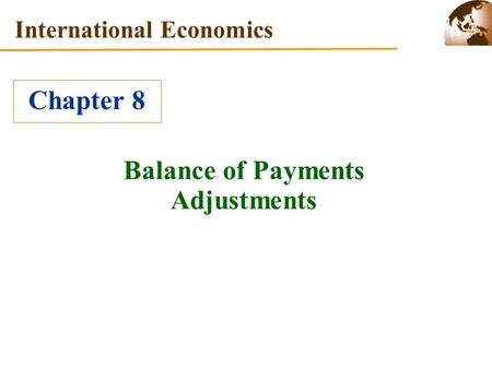 Balance of Payments Adjustments