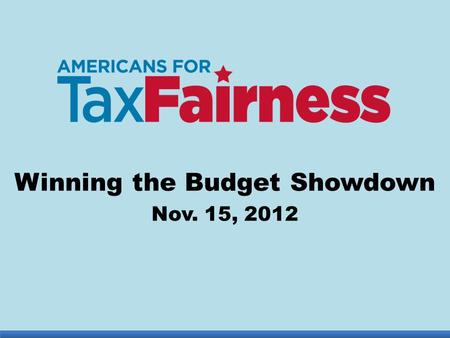 Winning the Budget Showdown Nov. 15, 2012. PROBLEM: REVENUES DON’T MATCH EXPENSES 2 Note: Data from CBO, 2012 – 2022 from CBO Alternative Fiscal Scenario.