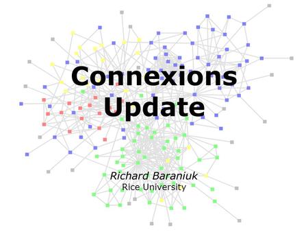 Richard Baraniuk Rice University Connexions Update.