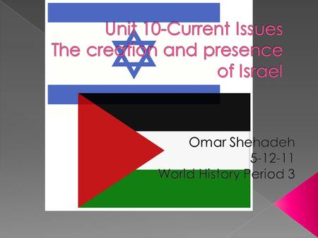 The Creation of Israel has led to the displacement of hundreds of thousands people, thousands of people being killed and problems with war only rising.