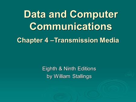 Data and Computer Communications