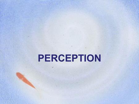 PERCEPTION. Nature and Nurture Constructivists (Nurture) –Perception is constructed through learning –Declines due to environmental influences E.g., disease,